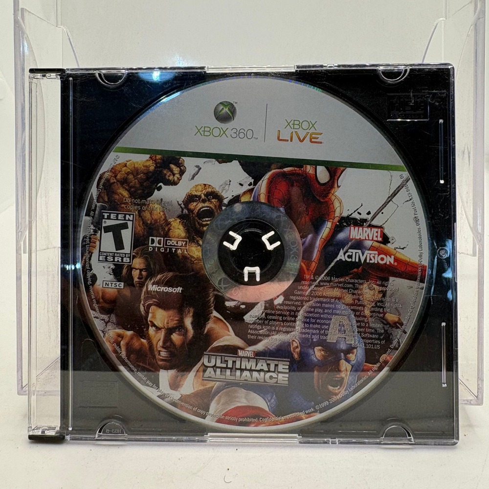 Marvel Ultimate Alliance Xbox 360 Game Disc Only Microsoft Activision 2006 T